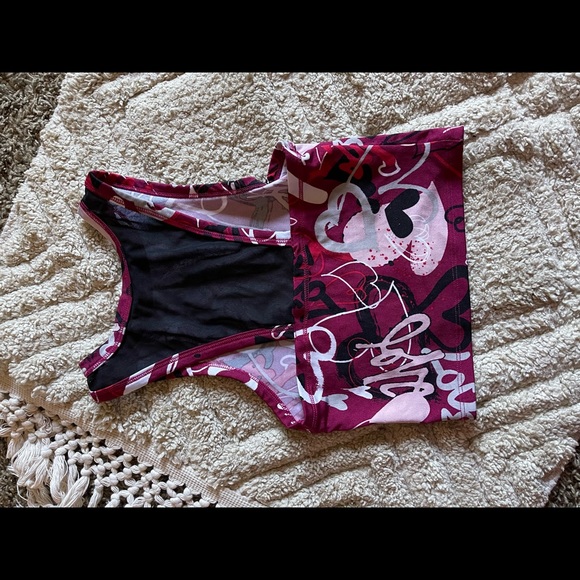 MATERIAL GIRL ACTIVE ✨ SIZE XS ✨ ADORABLE MAROON SPORTY WORKOUT TOP - Picture 3 of 4